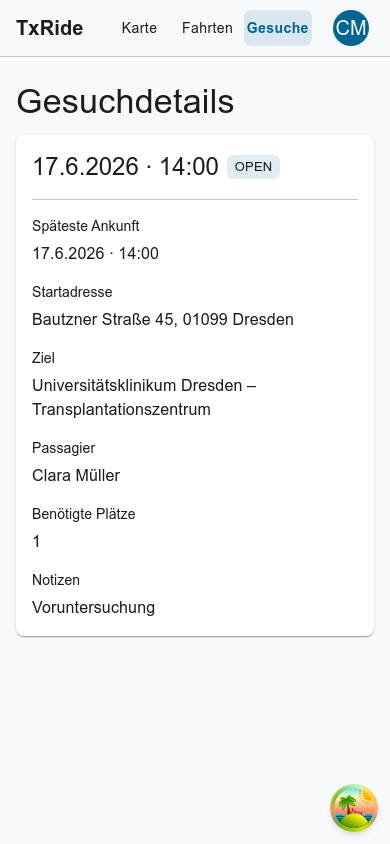 Gesuchdetails