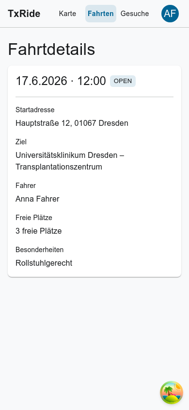 Fahrtdetails
